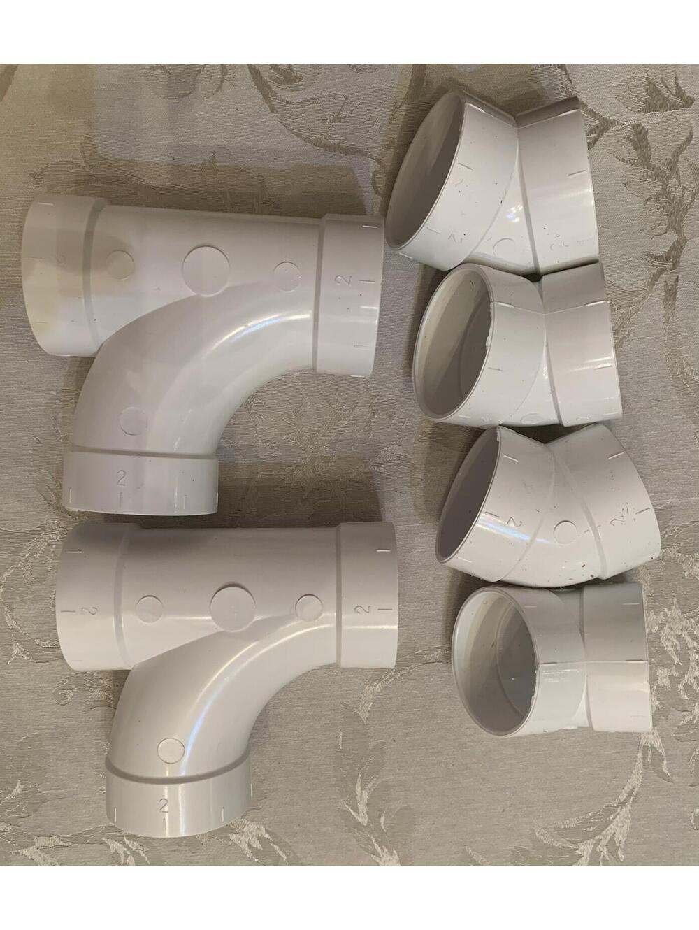 Schedule 20 Central Vacuum 2” Diameter Pipe Connectors